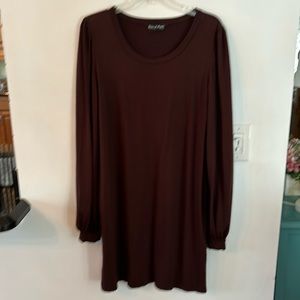 Brown long sleeve, mid thigh, dress union of angels very comfortable loose fit